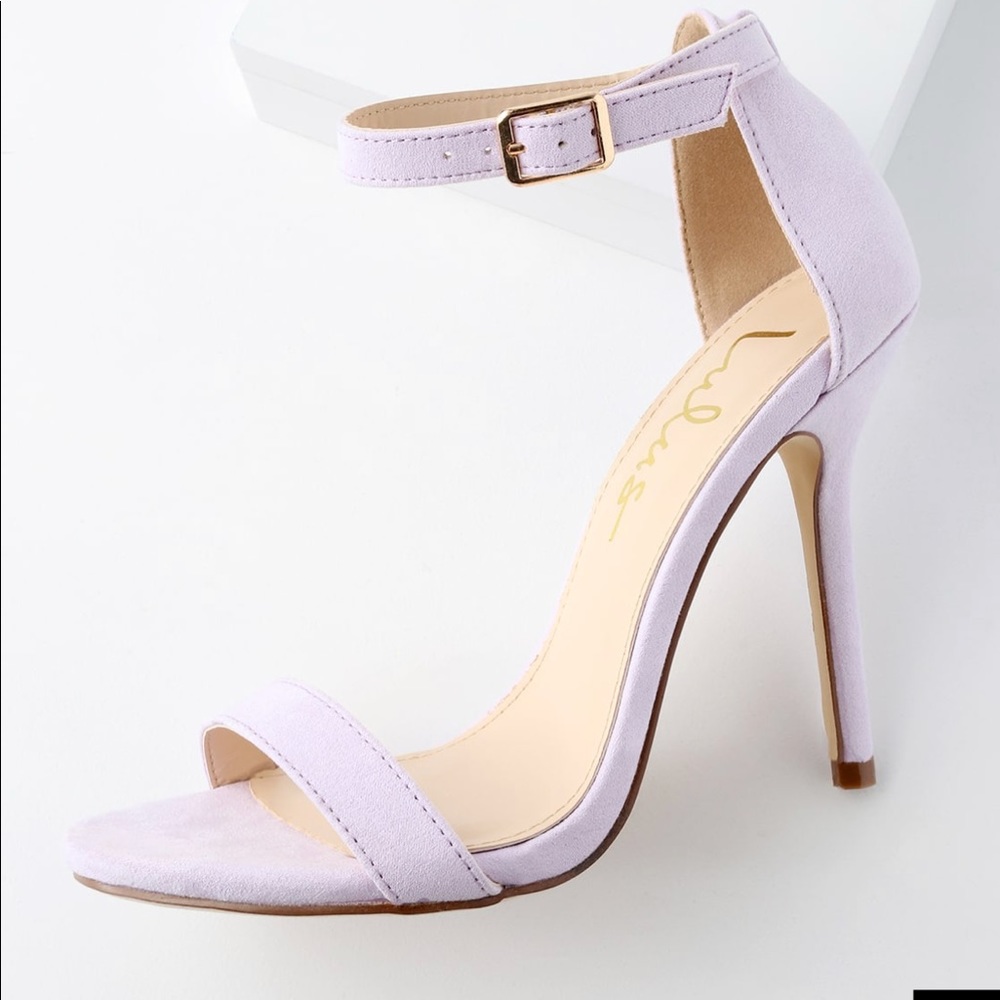 Lilac open toed heels